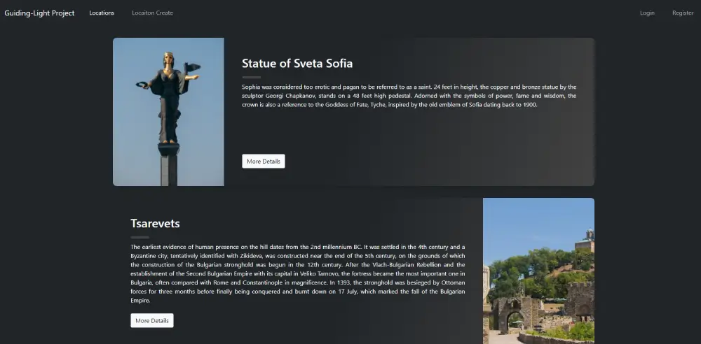 Angular Landmarks App preview - Image 1